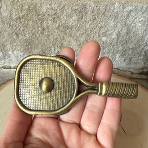 Vintage Brass Tennis Racket
Belt Buckle